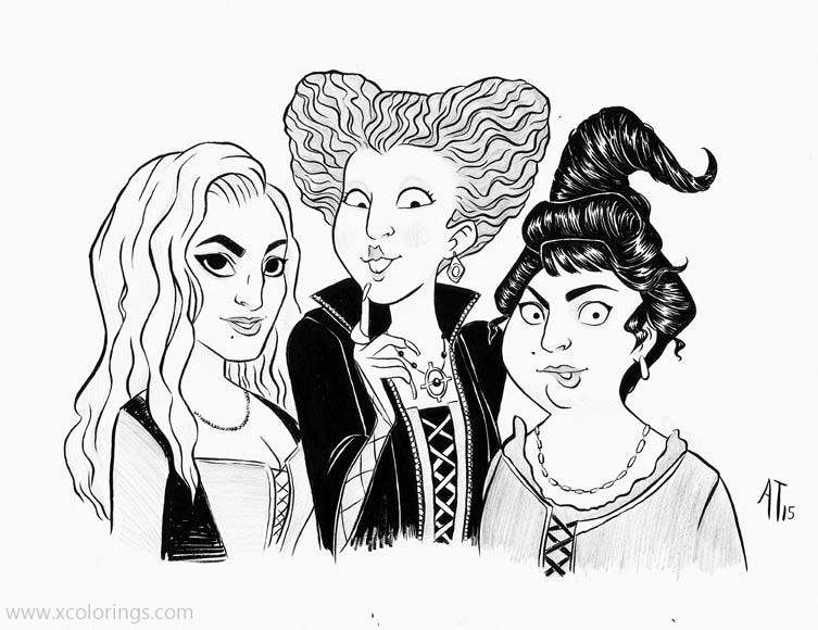 Hocus Pocus Coloring Pages INKtober XColorings