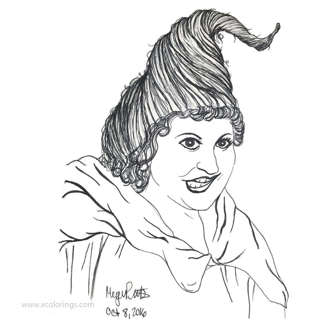 Hocus Pocus Coloring Pages Mary Sanderson