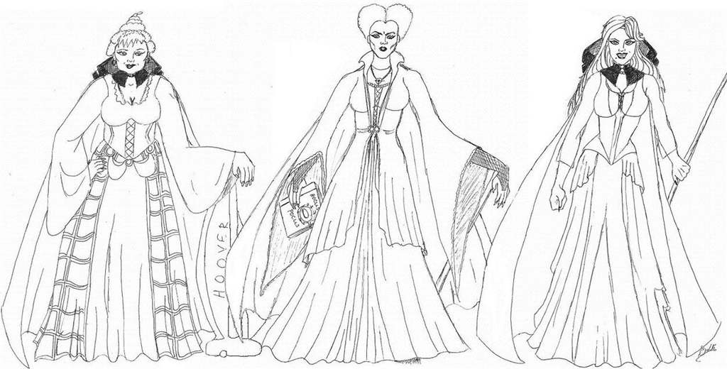 Free Hocus Pocus Coloring Pages Sarah Sanderson Winifred Sanderson and Mary Sanderson printable