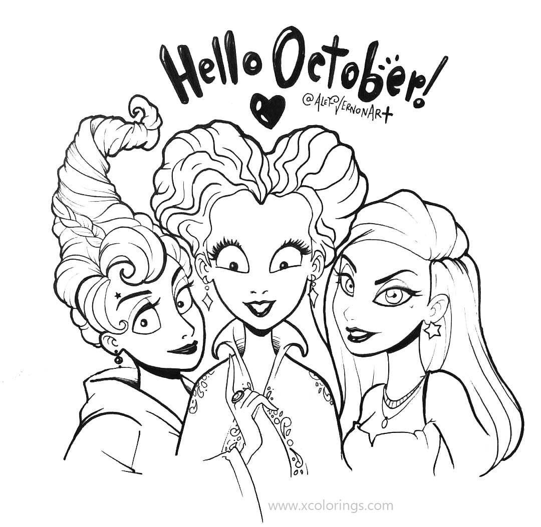  Sanderson Sisters Coloring Page Free Download Gmbar co