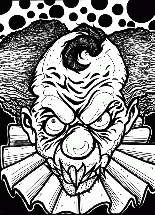 Free Horrible Pennywise Coloring Pages printable