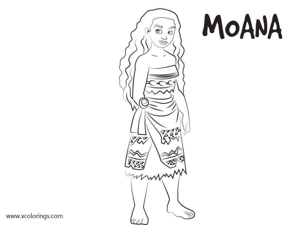 Free How to Draw Moana Coloring Pages printable