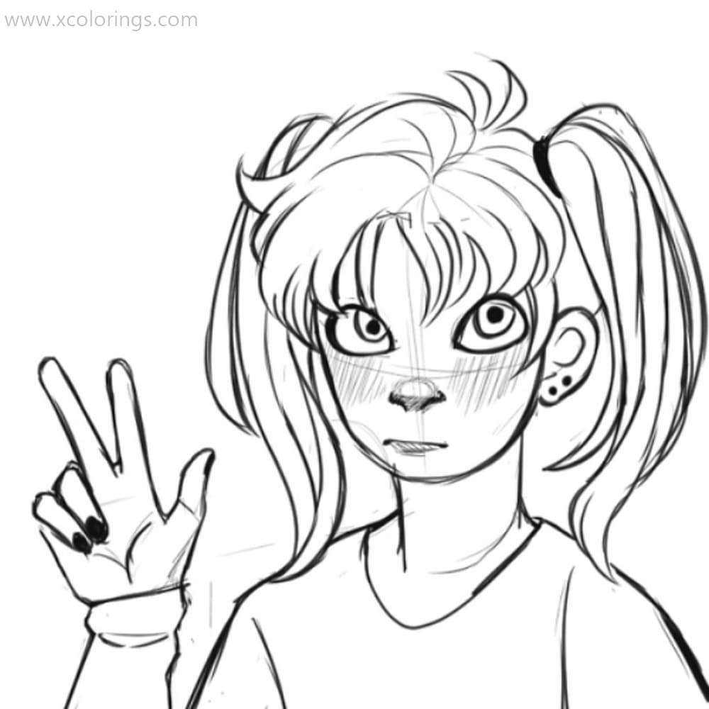 Free How to Draw Sally Face Coloring Pages printable