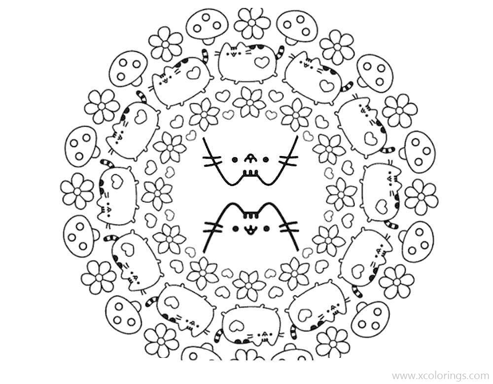 Free I Love Pusheen Coloring Pages printable