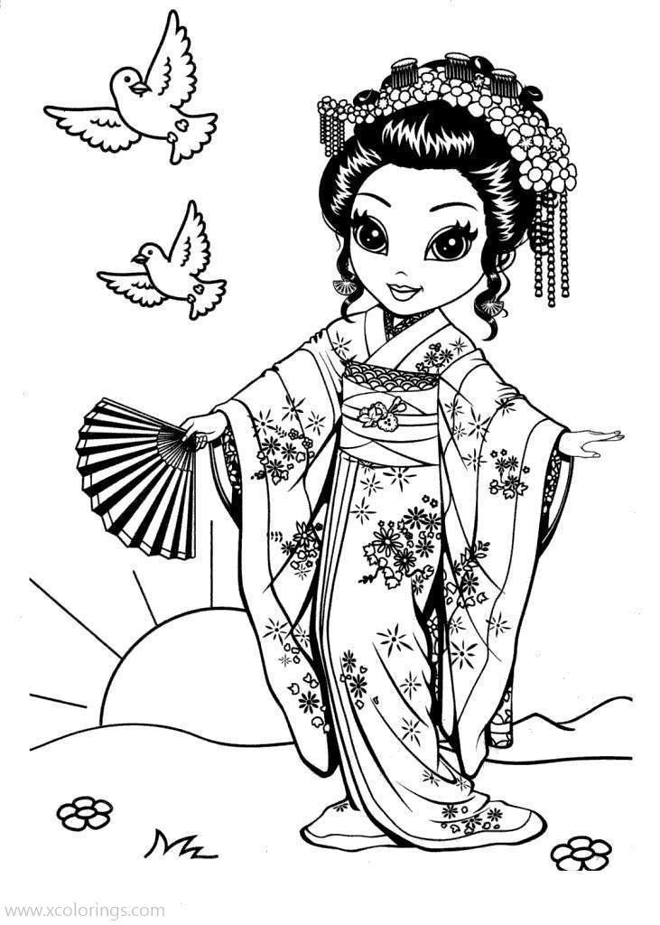 Free Japanese Lisa Frank Coloring Pages printable