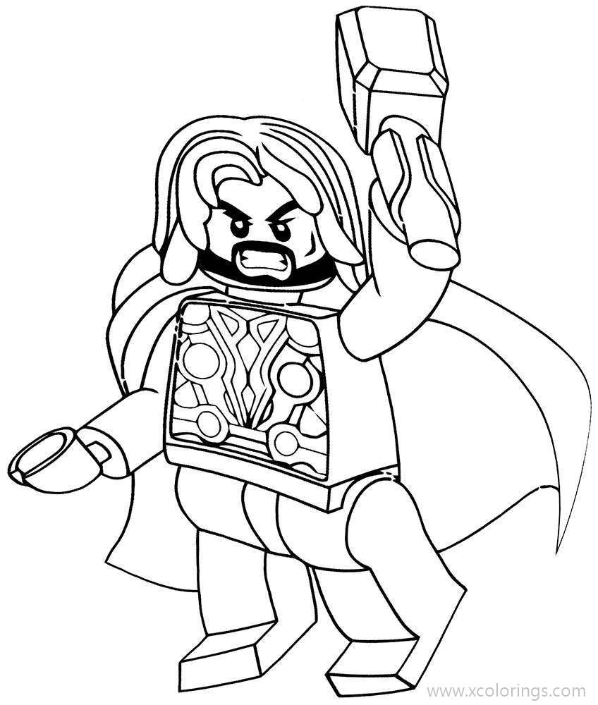 Free Lego Marvel Thor Coloring Pages printable