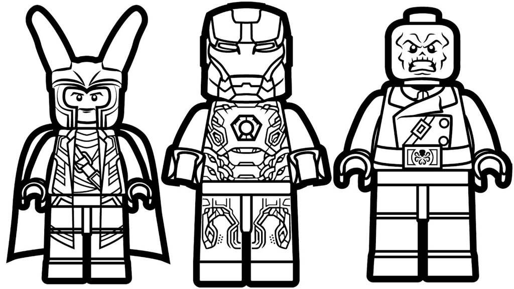 Free Lego Thor and Iron Man Coloring Pages printable