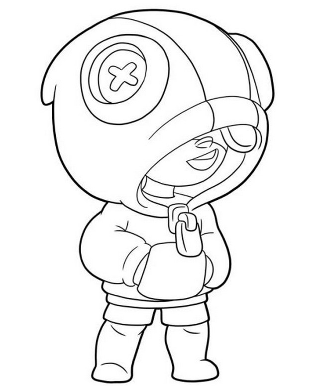 Free Leon from Brawl Stars Coloring Pages printable