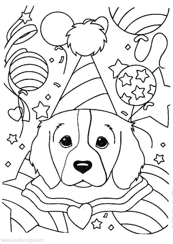 Free Lisa Frank Coloring Pages Christmas Dog printable