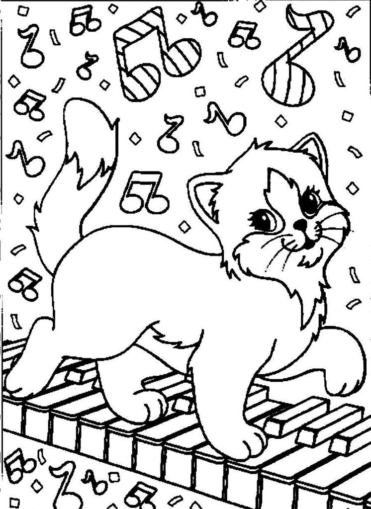 Free Lisa Frank Coloring Pages Purrscilla the Kitty printable