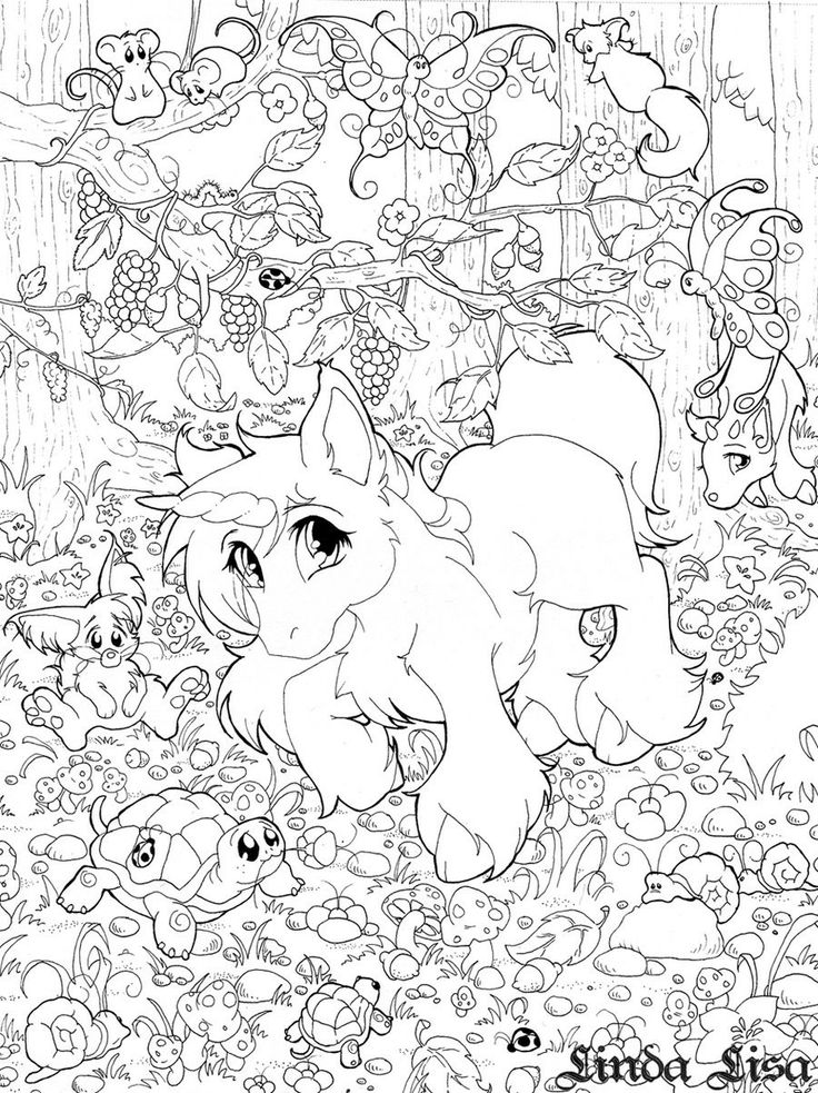 Free Lisa Frank Coloring Pages Unicorn and Turtle printable