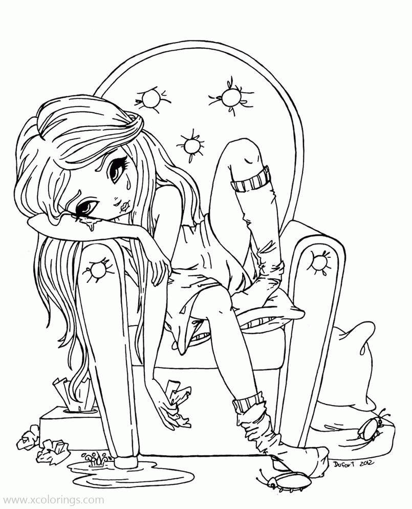 Free Lisa Frank On the Sofa Coloring Pages printable