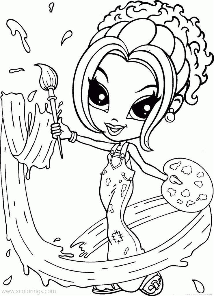 Free Lisa Frank is Painting Coloring Pages printable