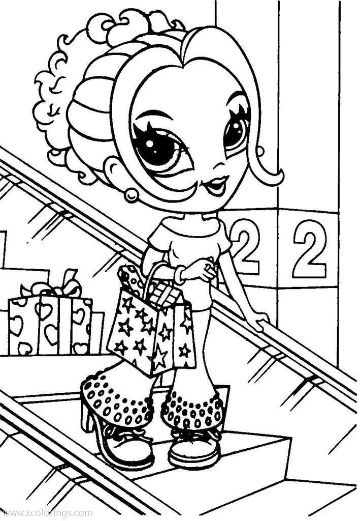 Free Lisa Frank is Shopping Coloring Pages printable