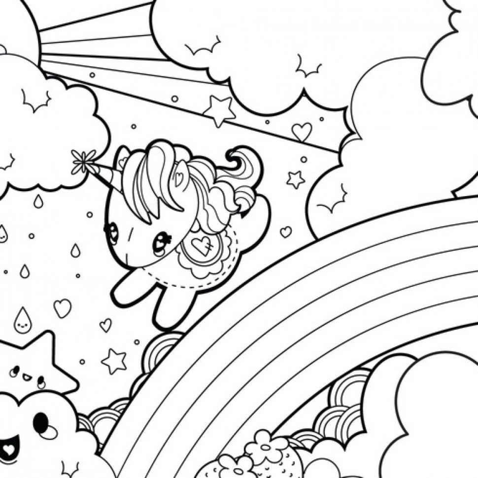 Free Little Unicorn from Lisa Frank Coloring Pages printable