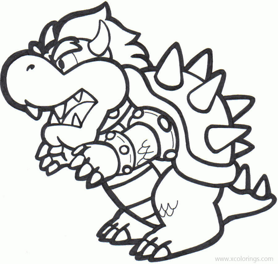 Free Lord Bowser Coloring Pages printable