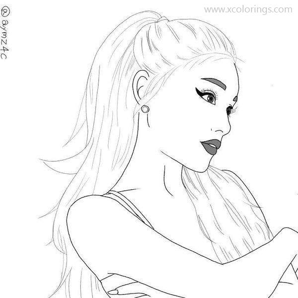 Free Lovely Ariana Grande Coloring Pages printable
