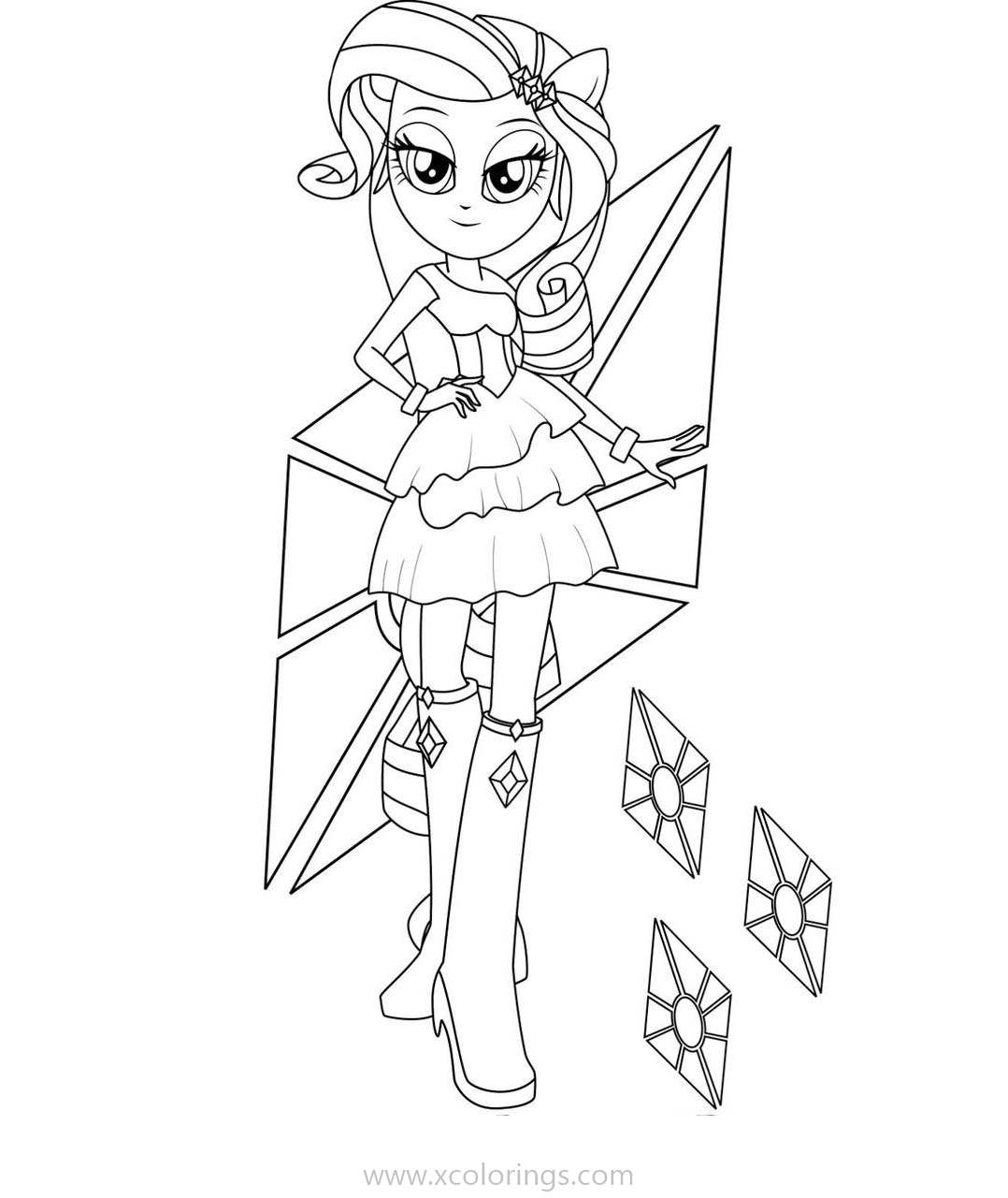 Free MLP Pinkie Pie Equestria Girl Coloring Pages printable