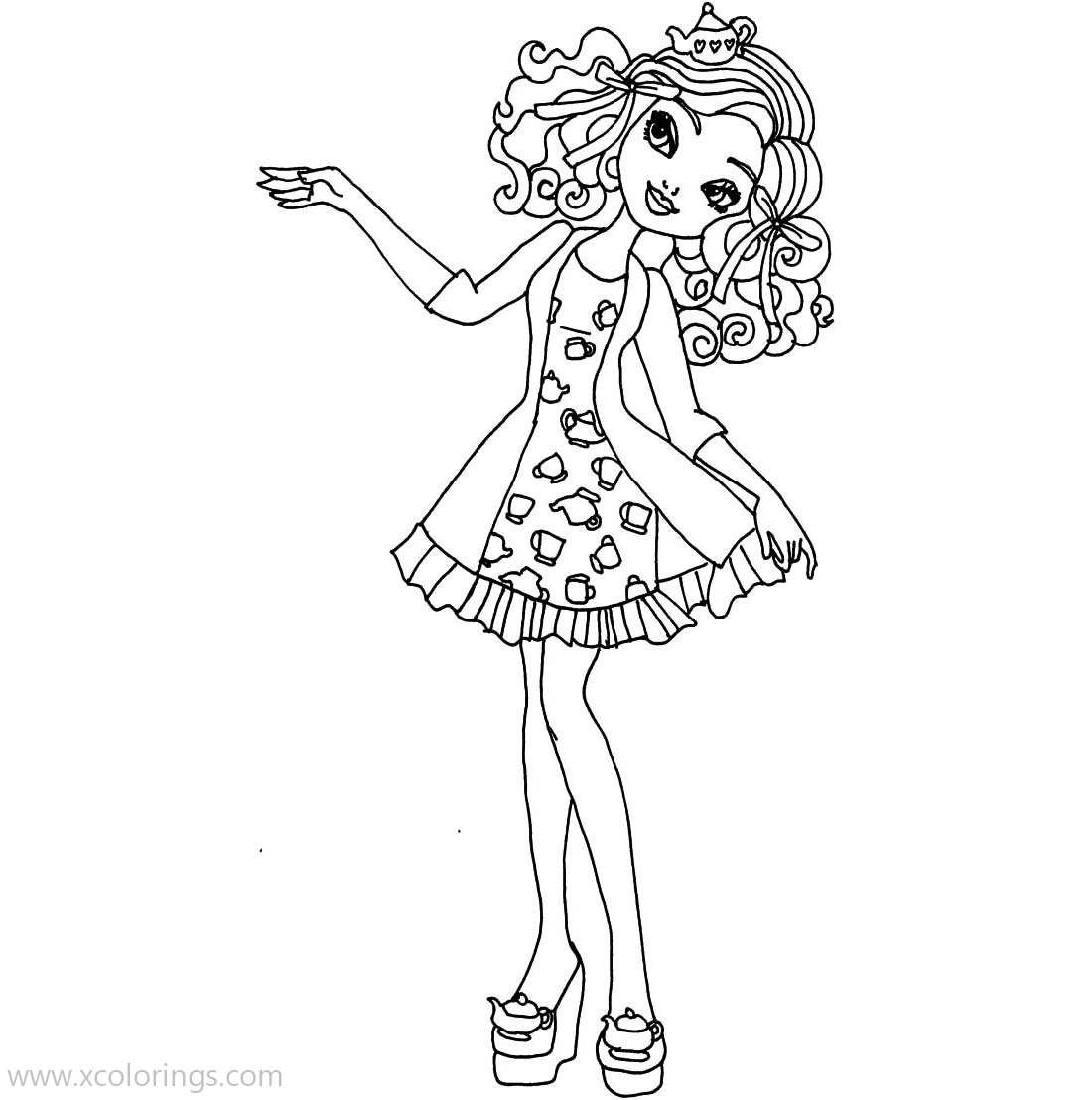 Free Madeline Maddie from Ever After High Coloring Pages printable