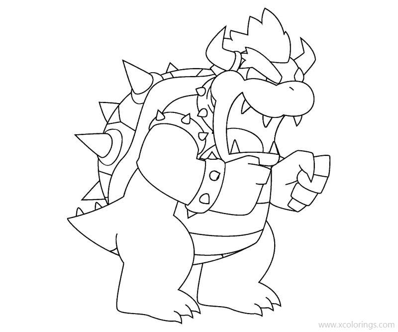 Free Mario Bowser Coloring Pages printable