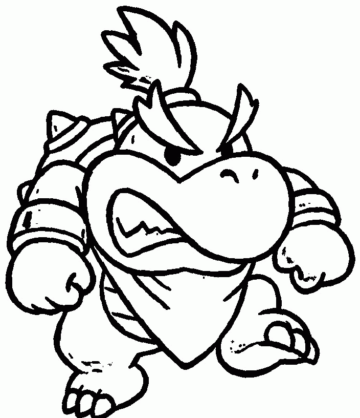 Bowser Jr Super Mario Coloring Pages Mario Coloring Pages Coloring 