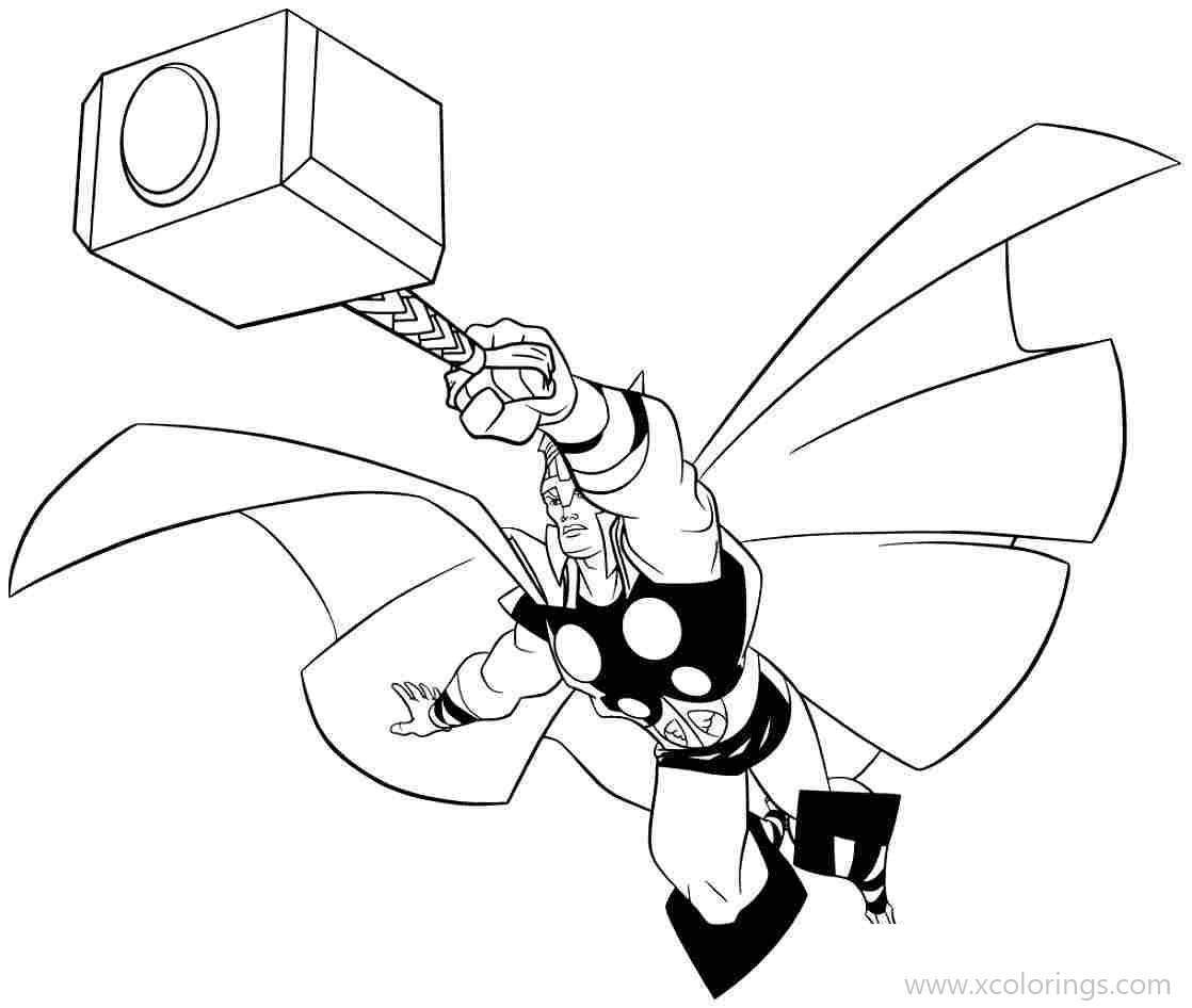 Free Marvel Comics Thor Coloring Pages printable