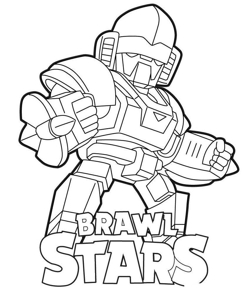 Free Mecha Bo from Brawl Stars Coloring Pages printable