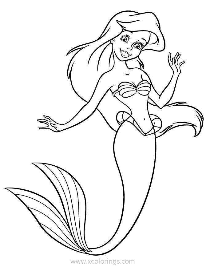 Free Mermaid Ariel Coloring Pages printable