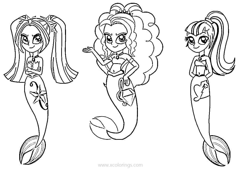Free Mermaid Equestria Girls Coloring Pages printable