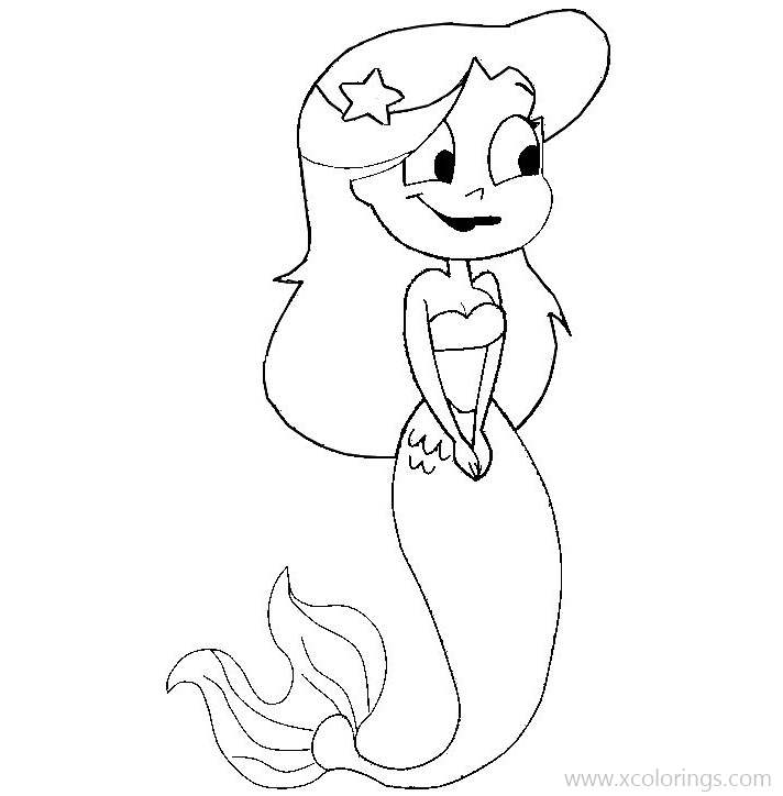 Free Mermaid from Zig And Sharko Coloring Pages printable