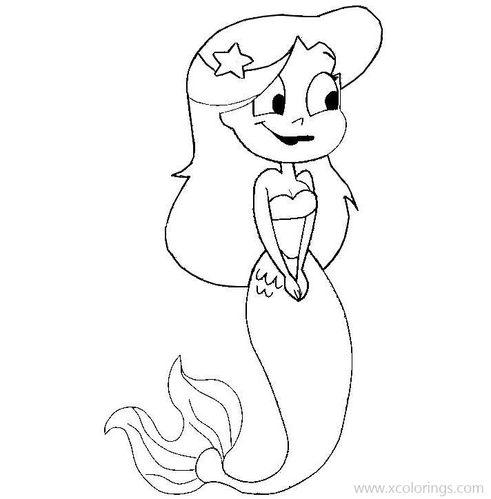 Mermaid from Zig And Sharko Coloring Pages - XColorings.com