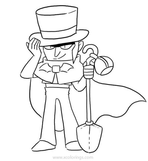 Free Mortis from Brawl Stars Coloring Pages printable