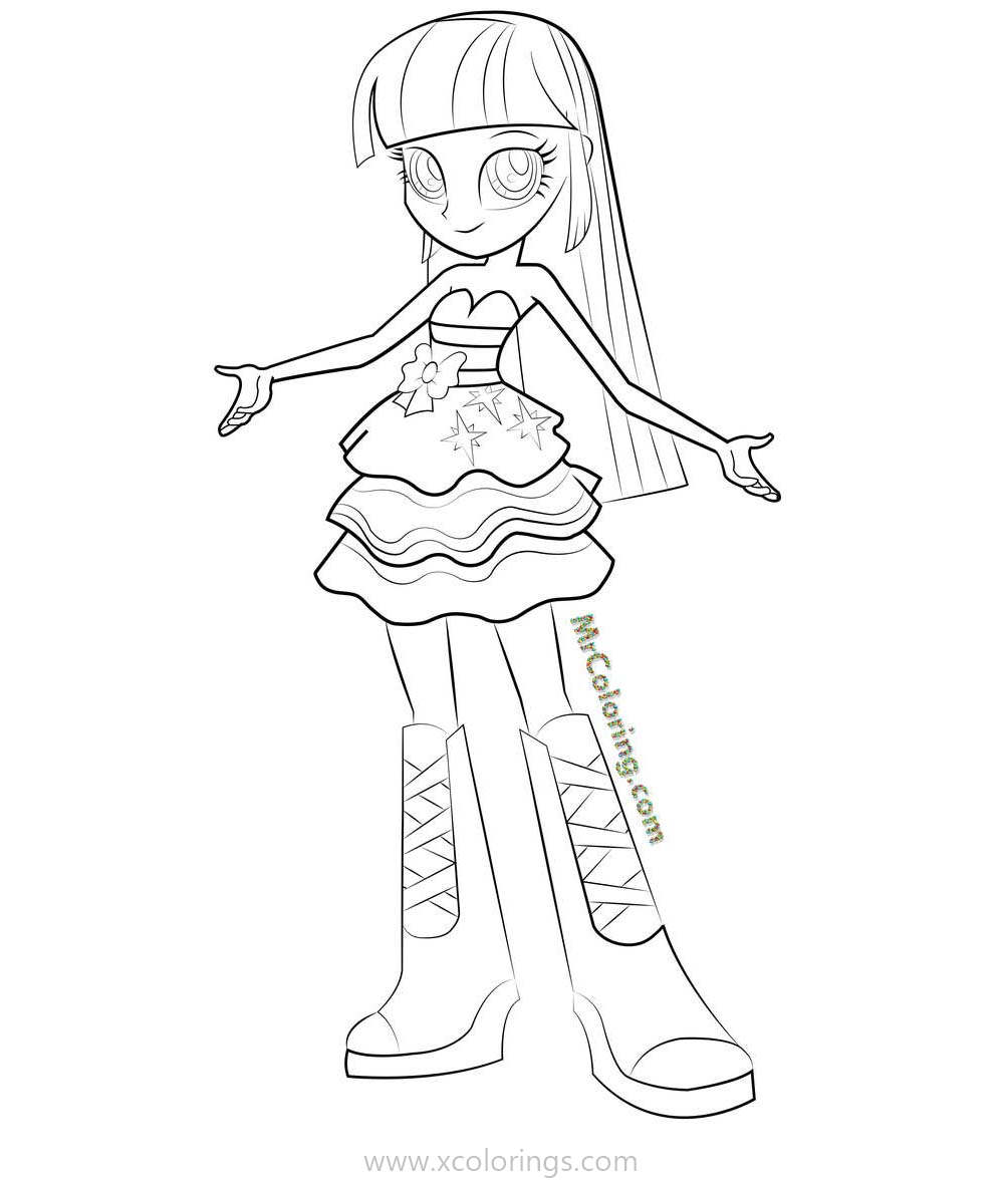 Free My Little Pony Equestria Girl Coloring Pages Twilight Sparkle printable