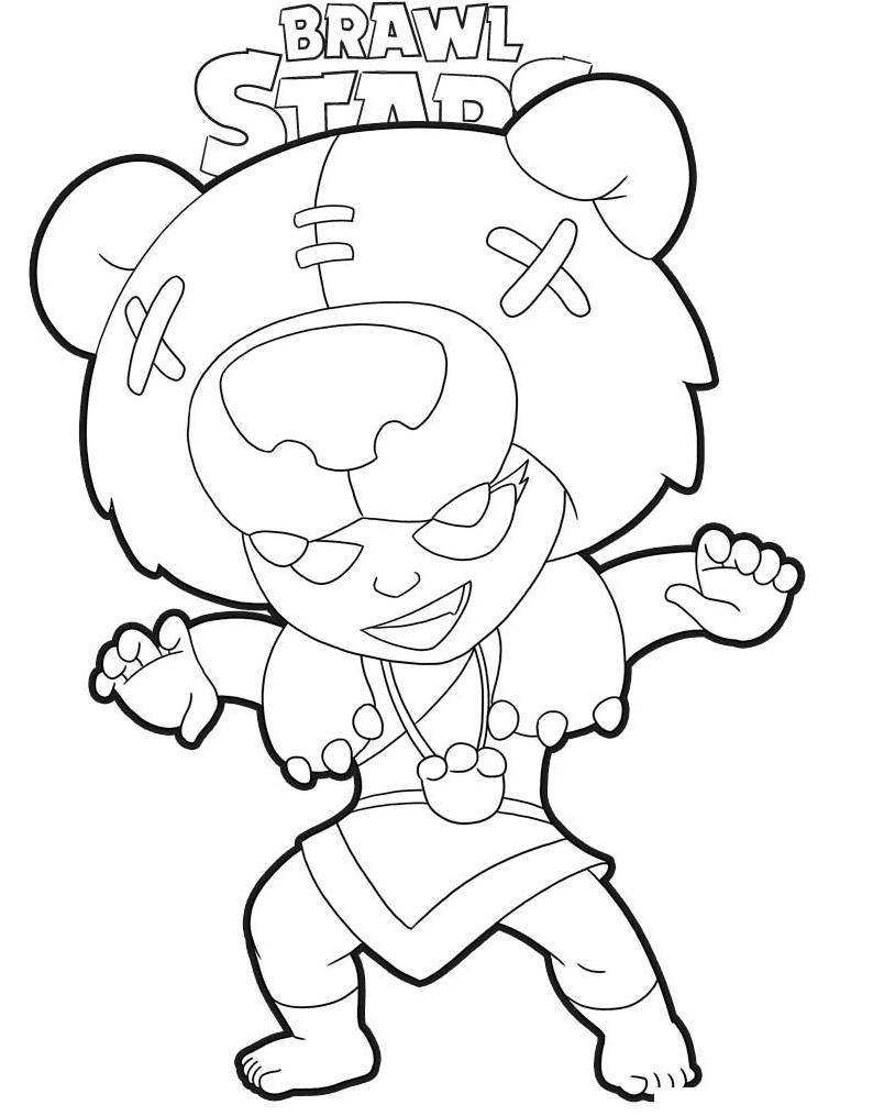 Free Nita from Brawl Stars Coloring Pages printable