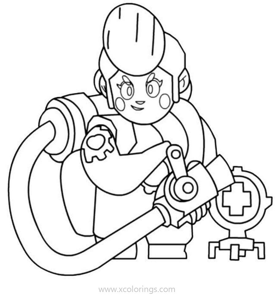 Free Pam from Brawl Stars Coloring Pages printable