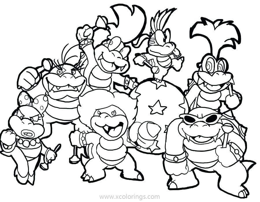 Paper Mario Coloring Pages Koopalings XColorings
