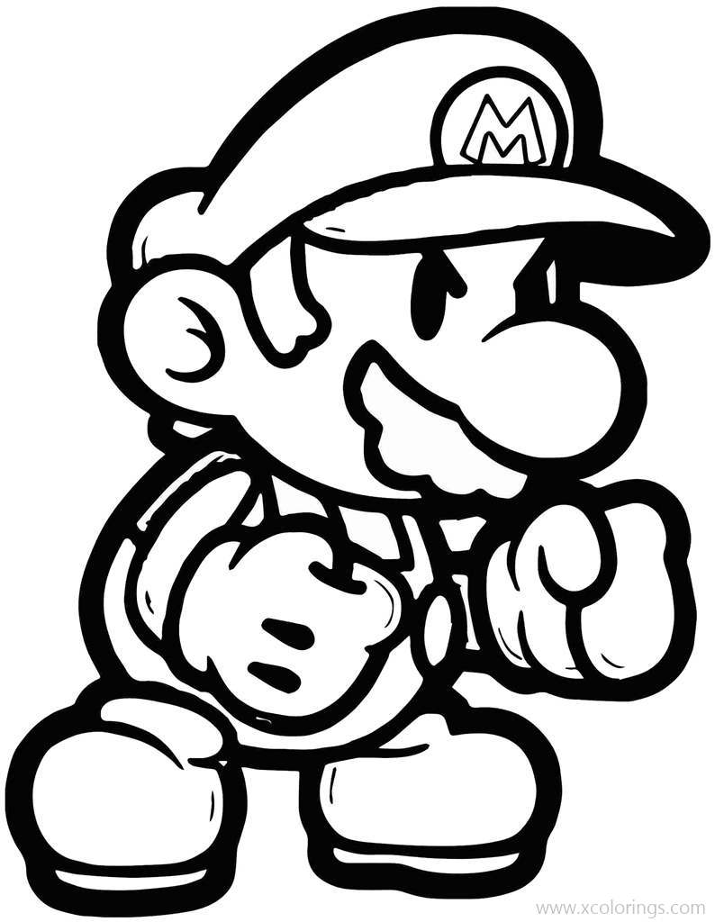Paper Mario Coloring Pages Printable XColorings