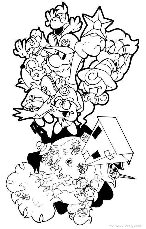 Free Paper Mario Coloring Pages The Thousand Year Door printable
