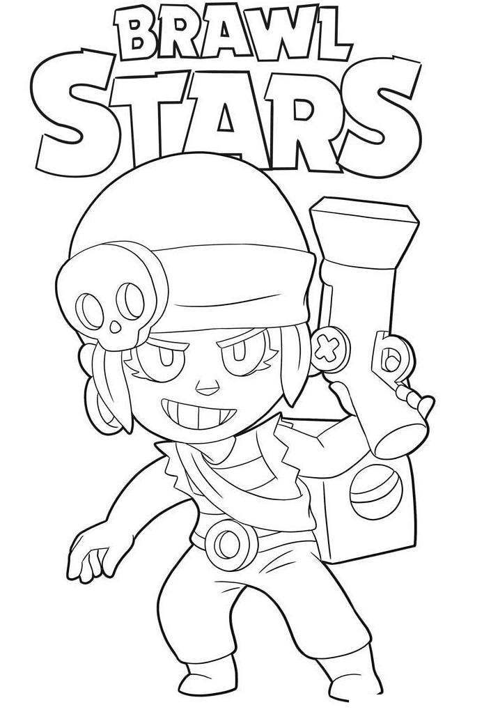 Free Penny from Brawl Stars Coloring Pages printable