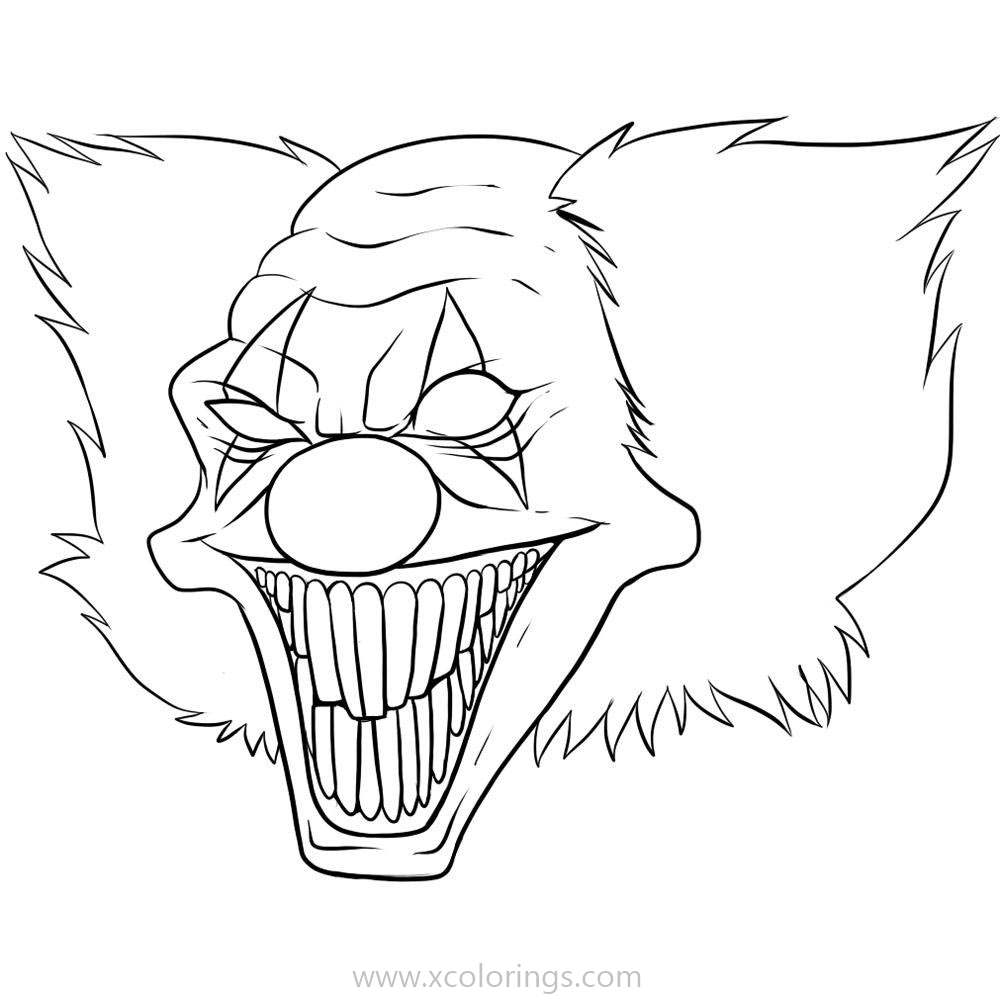 Free Pennywise Coloring Pages Happy Halloween printable
