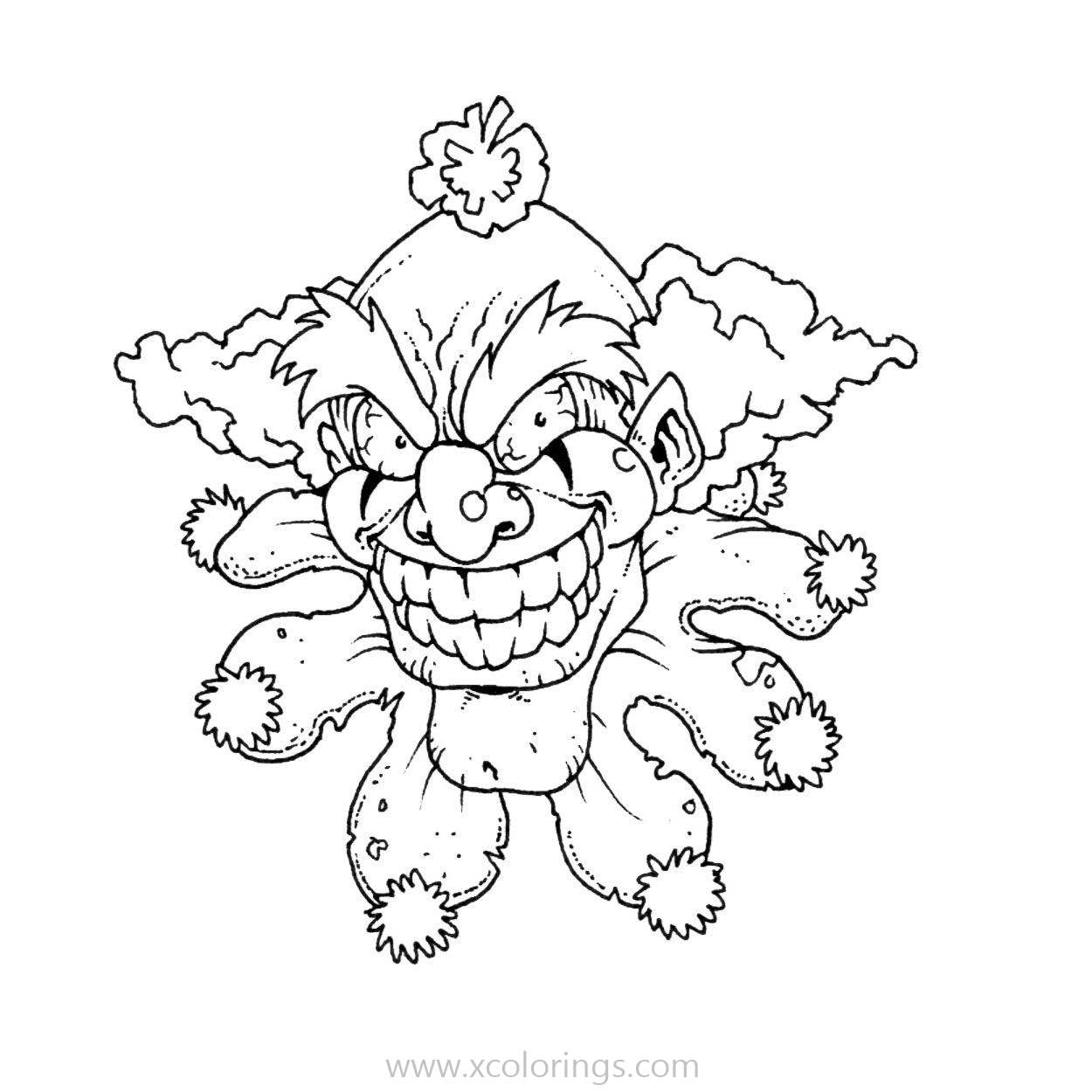 Free Pennywise Head Coloring Pages printable