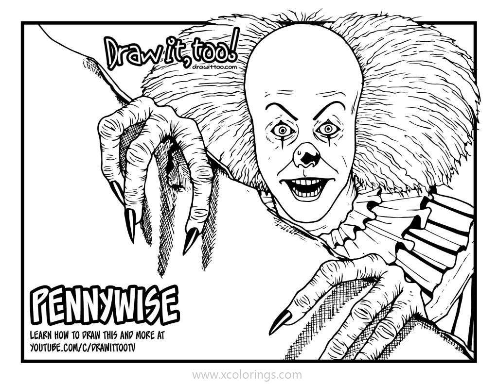 Free Pennywise is Watching You Coloring Pages printable