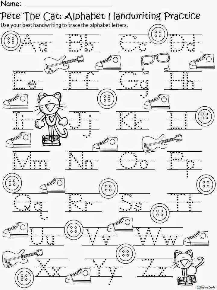 Free Pete The Cat Coloring Pages Alphabet Sheet printable