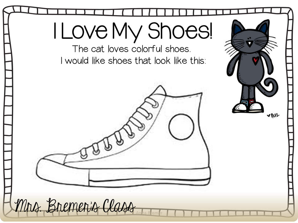 Free Pete The Cat Coloring Pages I Love My Shoes printable