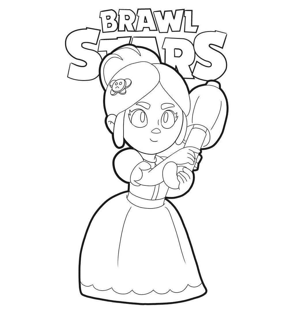 Free Piper from Brawl Stars Coloring Pages printable