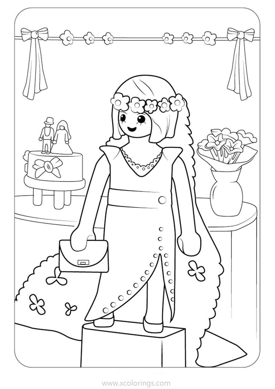 Free Playmobil Coloring Pages Bride printable