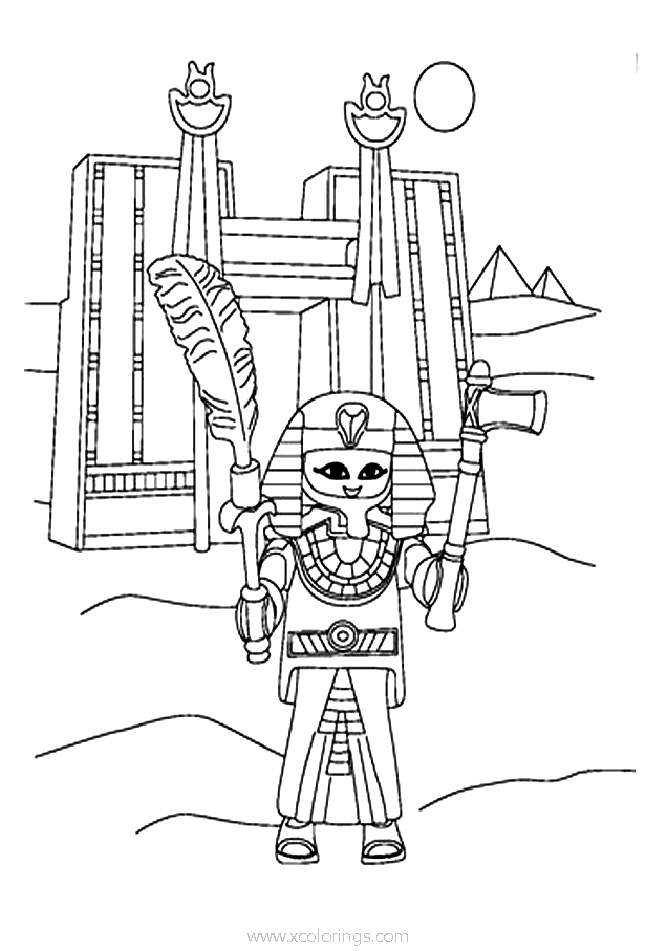 Free Playmobil Coloring Pages Egypt Building printable
