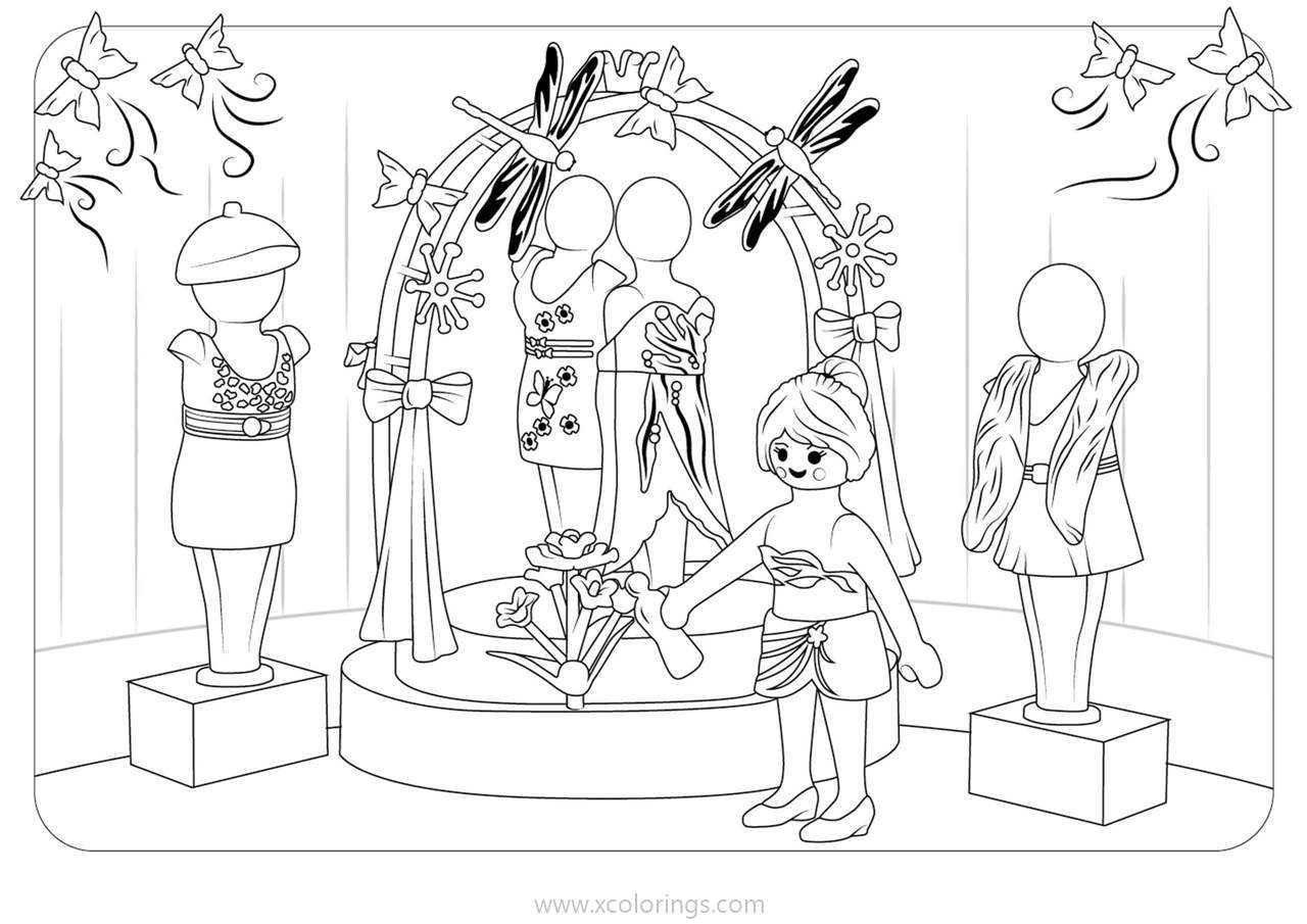 Free Playmobil Coloring Pages Fashion Boutique printable