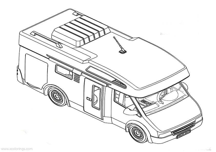 Free Playmobil Coloring Pages House On Wheels printable
