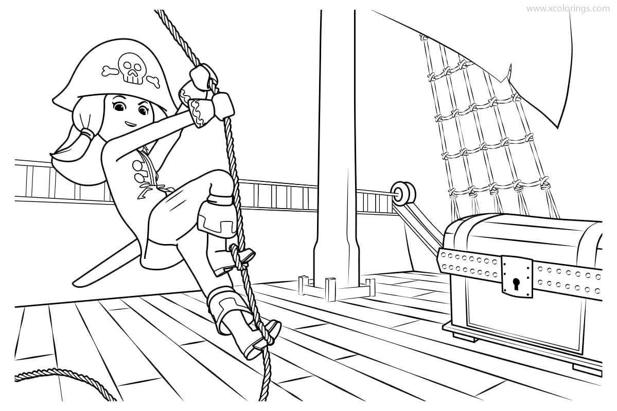 Free Playmobil Coloring Pages Pirate Ruby Super Four printable